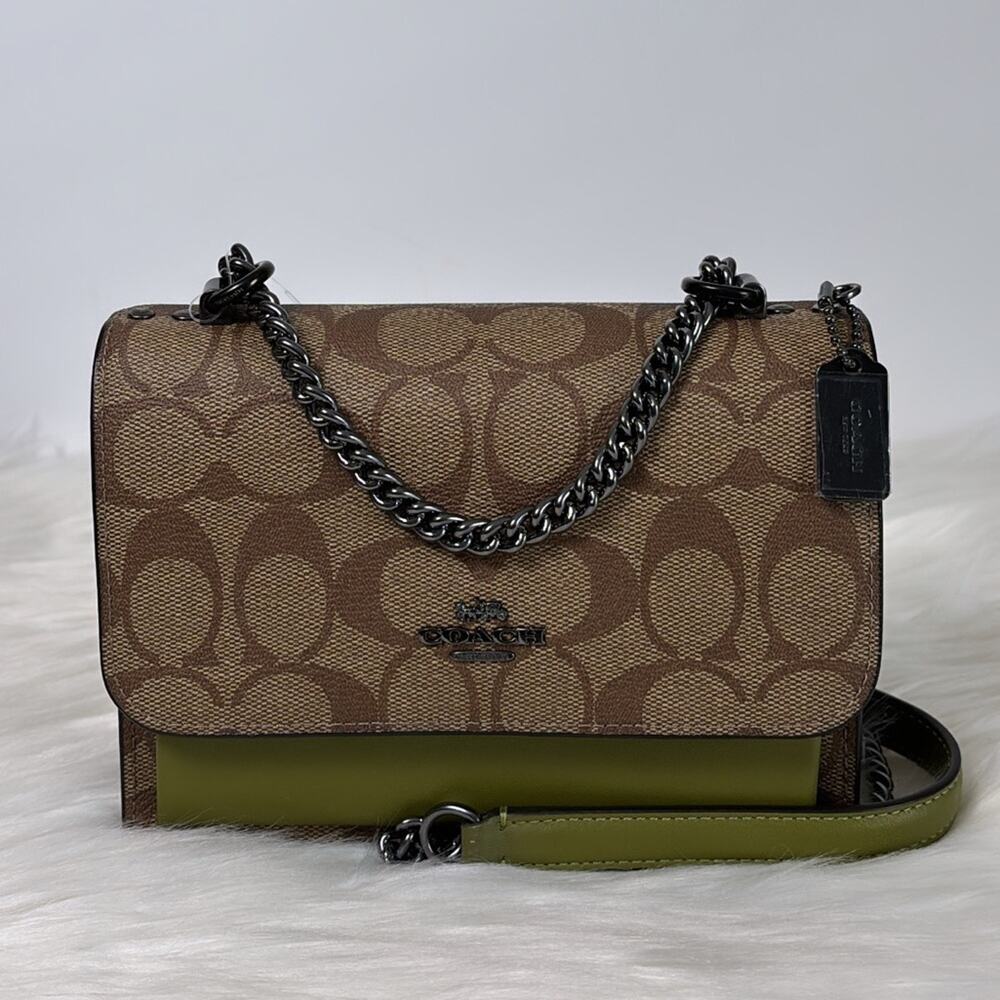 NWT Coach Mini Klare Crossbody In Signature Canvas Purse - Picture 1 of 7